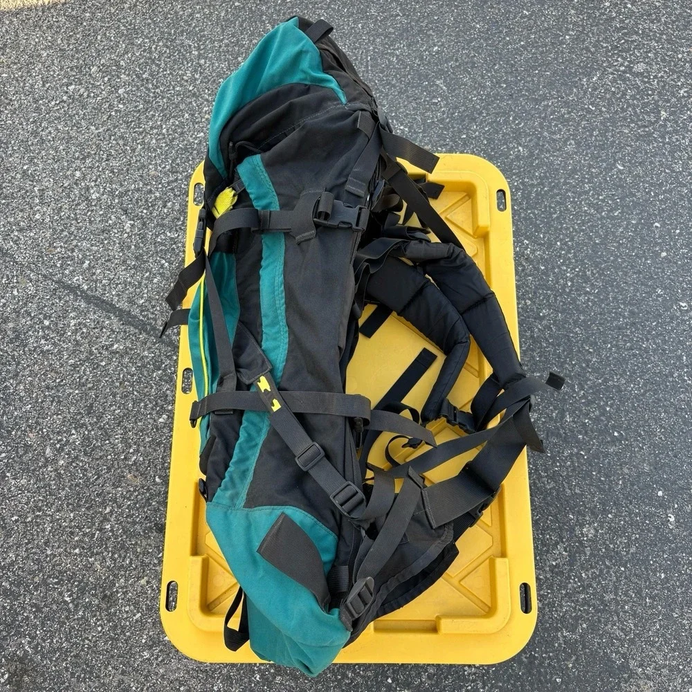 Vtg Mountainsmith Backpacking Pack Black Teal Heritage Internal‎ Aluminum Frame